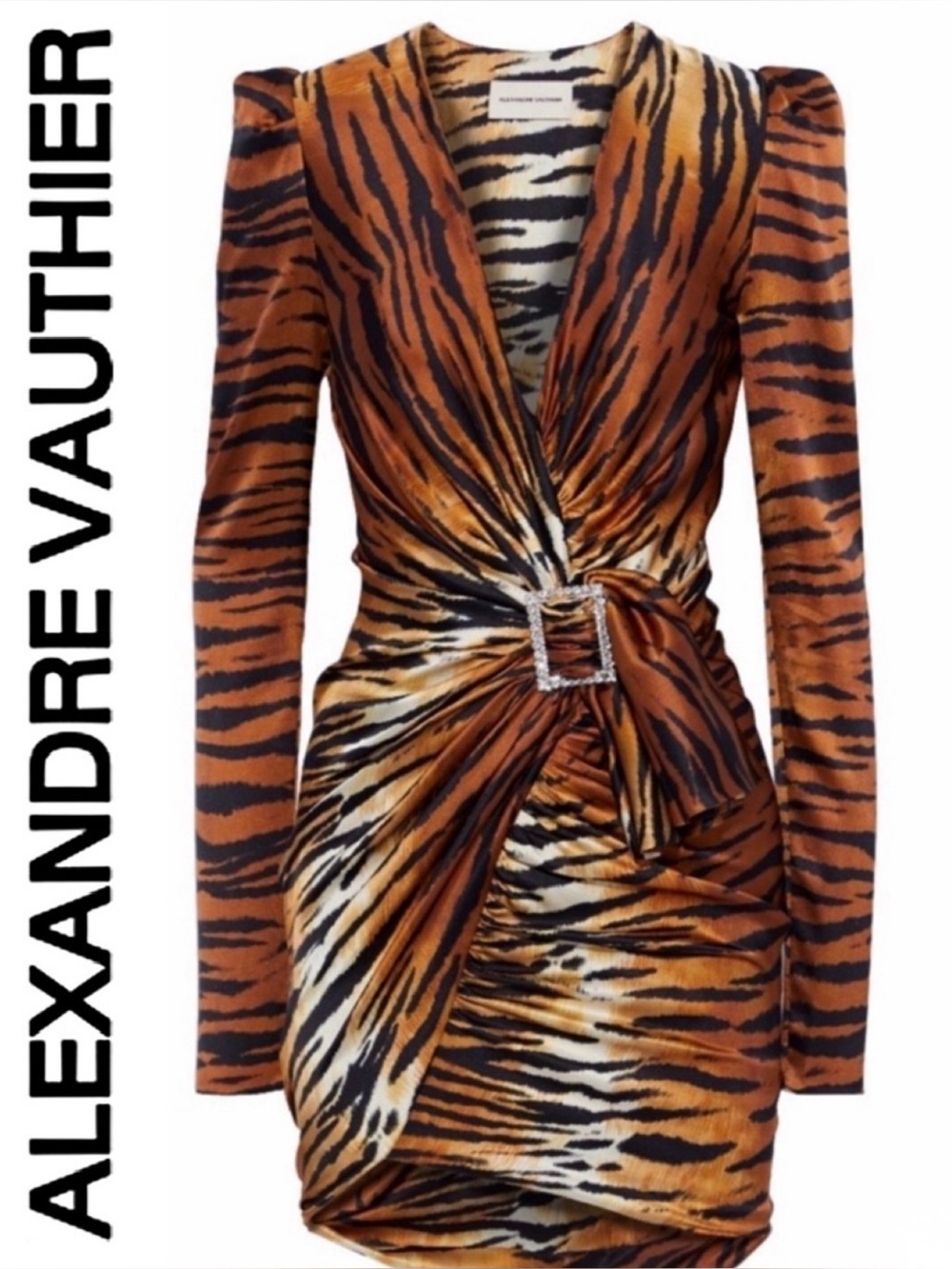 Alexandre Vauthier Silk Ruched Dress